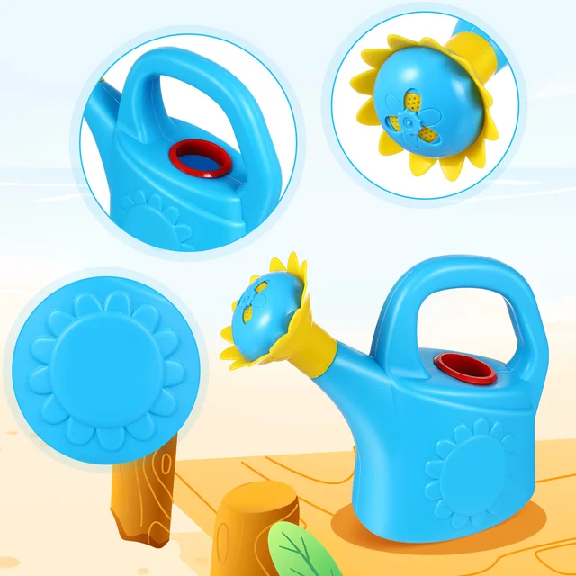 Plastic Watering for Kids Beach Play Set Safe Promotes Creativity Imagination Color Lightweight Easy 3