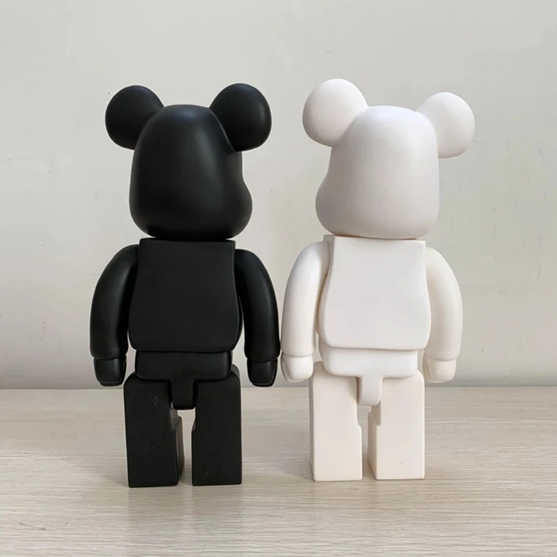 

400% Bearbrick Bear@Brick Action Figures Bear Toys PVC 28cm Model Figures DIY Paint Dolls Kids Toys Children Birthday Gifts