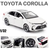 1/32 Toyota Corolla Hybrid Toy Car For Children Diecast Alloy Metal Miniature Model Pull Back Sound & Light Collection Gift Kid 6
