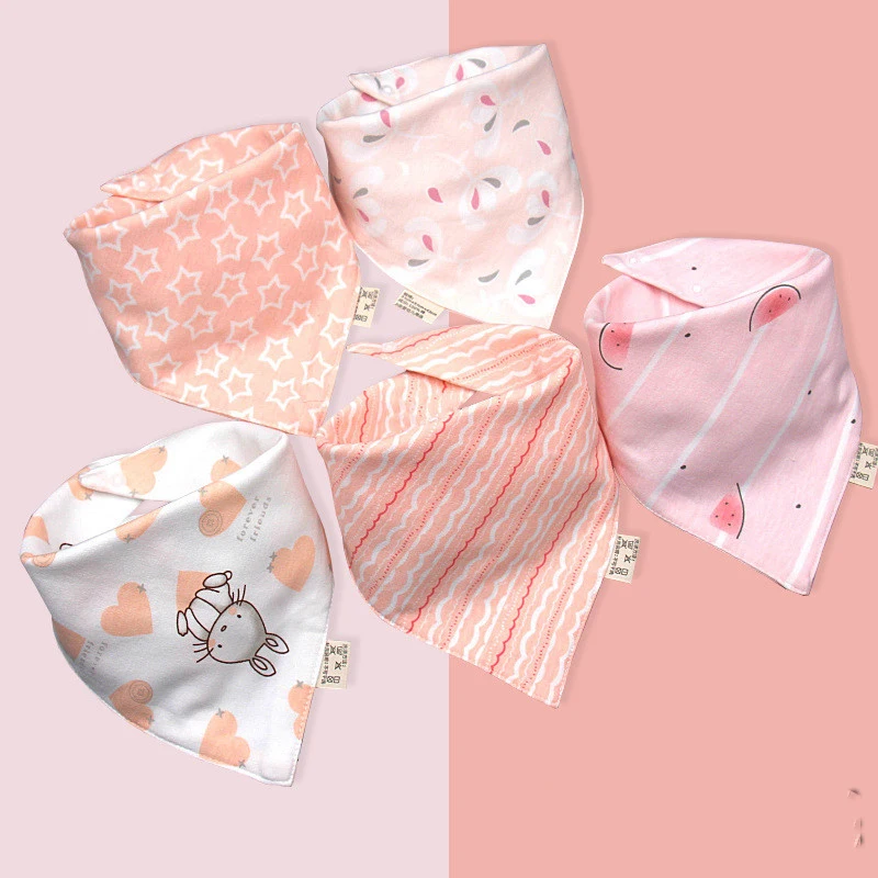 5pcs Baby Bibs Triangle Newborn Cotton Bibs Burb Saliva Towel Baby Feeding Bibs Apron Boys Girls Clothes Kids Children Bandana car baby accessories Baby Accessories