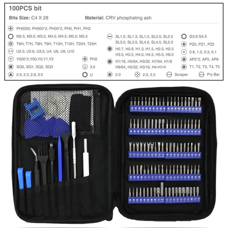 120-In-1 다기능 드라이버 세트 휴대 전화 수리 가정용 도구 장난감 모델 분해 및 조립 도구 Kit-AC47