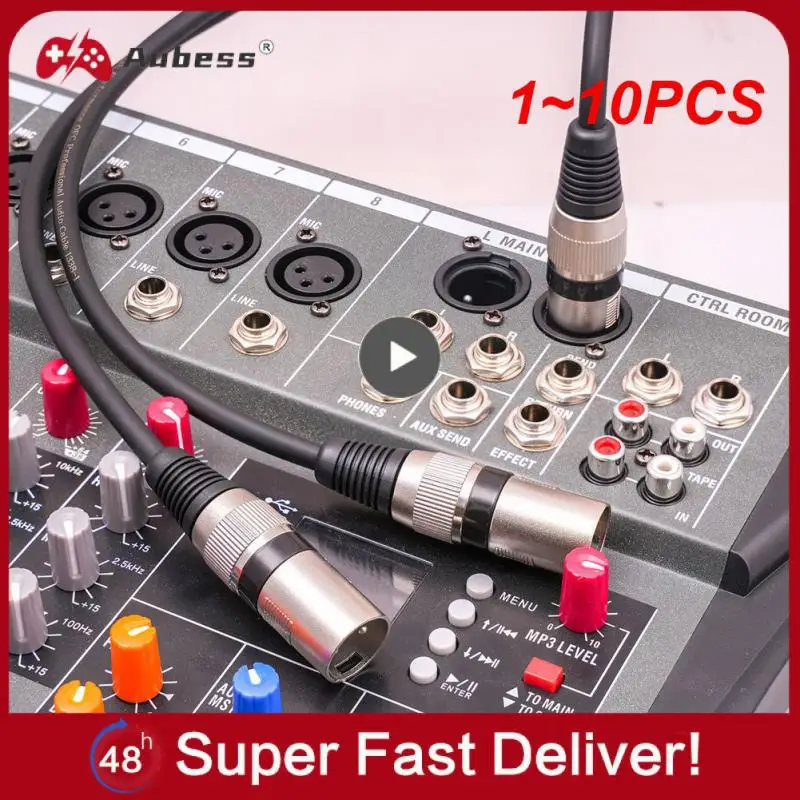 

1 ~ 10 шт. 1 мама 2 папа 0,5 м аудиокабель для микрофона 0,5 м 1 мама 2 папа микшер микрофон аудиокабель двойной экранированный провод