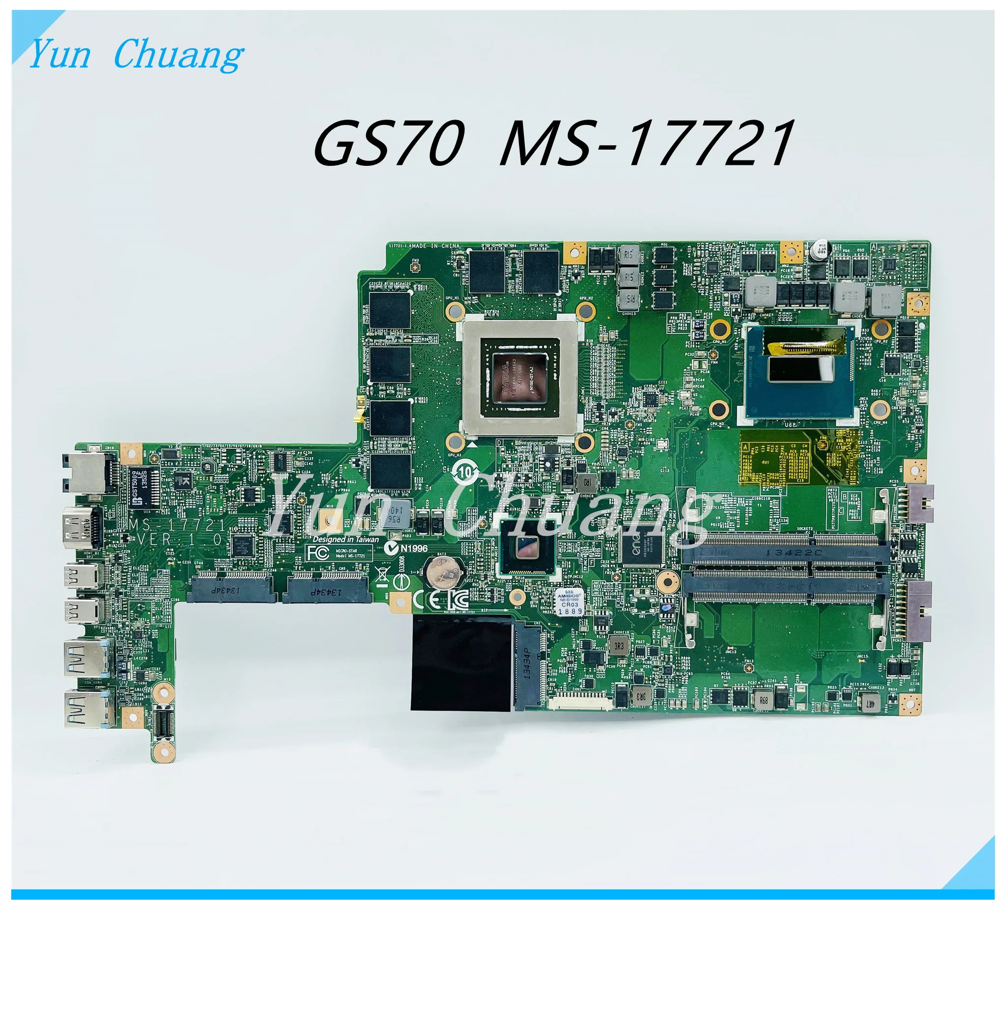 MS-17721 Motherboard For MSI GS70 Laptop motherboard