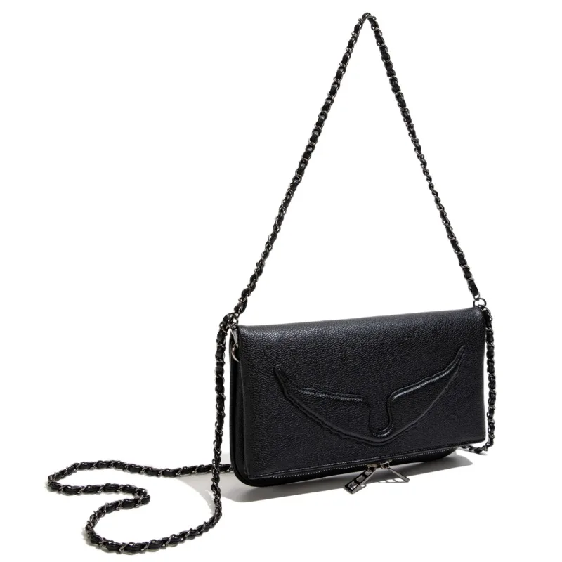 Borsa a tracolla elegante e alla moda, piccola borsa quadrata da viaggio, borsa a tracolla da donna di lusso con catena. - immagine 6