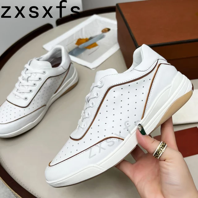 Fashion Brand Sneakers Men Lace Up Flat Casual Shoes Male Leather 