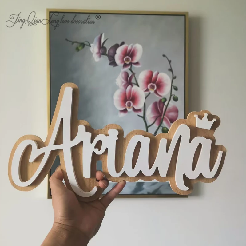 Placa De Puerta Personalizada Para Niños - Nombres Hechos A Mano En Madera, Pintada, Decoración Habitación