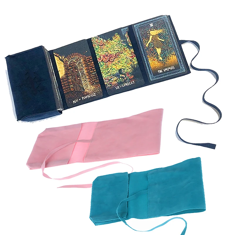 1Pc Tarot Pouch Cards Storage Bag Cloth Witch Divination Jewelry Astrology Dice Bag Game Tarot Storage Bag Accessories velvet tarot bag tarot black bag tarot cloth tarot divination table cloth and pouch tarot accessories deck game accessories