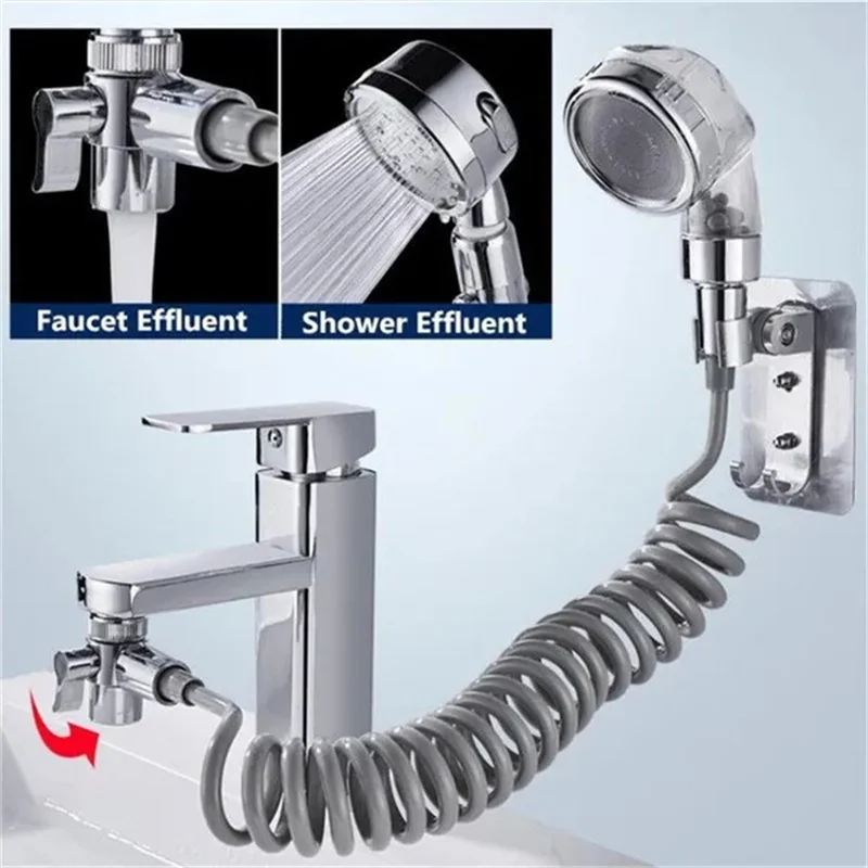 Bathroom Shower Head Basin Water Tap External Shower Toilet Hold Filter Flexible Nozzle Suit Wash Hair House Artifact Shower 4