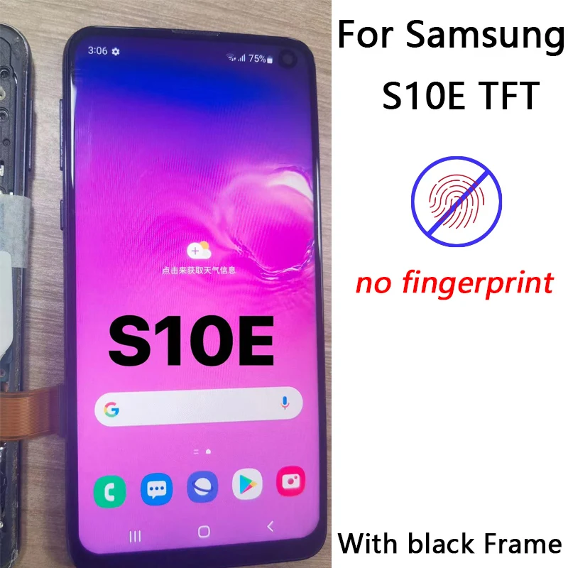 전면 S10e TFT 디스플레이, 삼성 갤럭시 S10e G970 G970F/DS G970U SM-G9700 LCD 터치 스크린 디지타이저 인셀 수리 부품