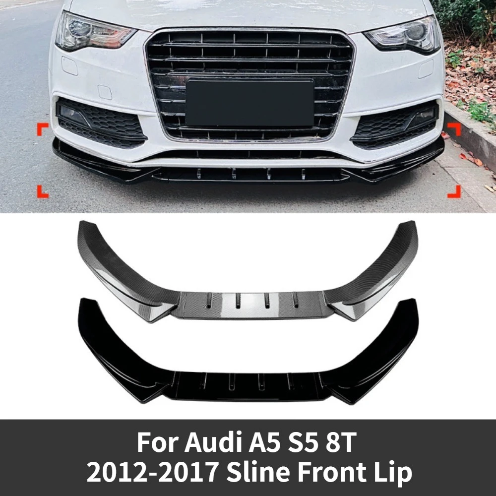 아우디 A5 S5 8T S-라인 2012-2017 페이스리프트 프론트 범퍼 립 스포일러 스플리터 밸런스 익스테리어 튜닝 트림 액세서리 바디 키트