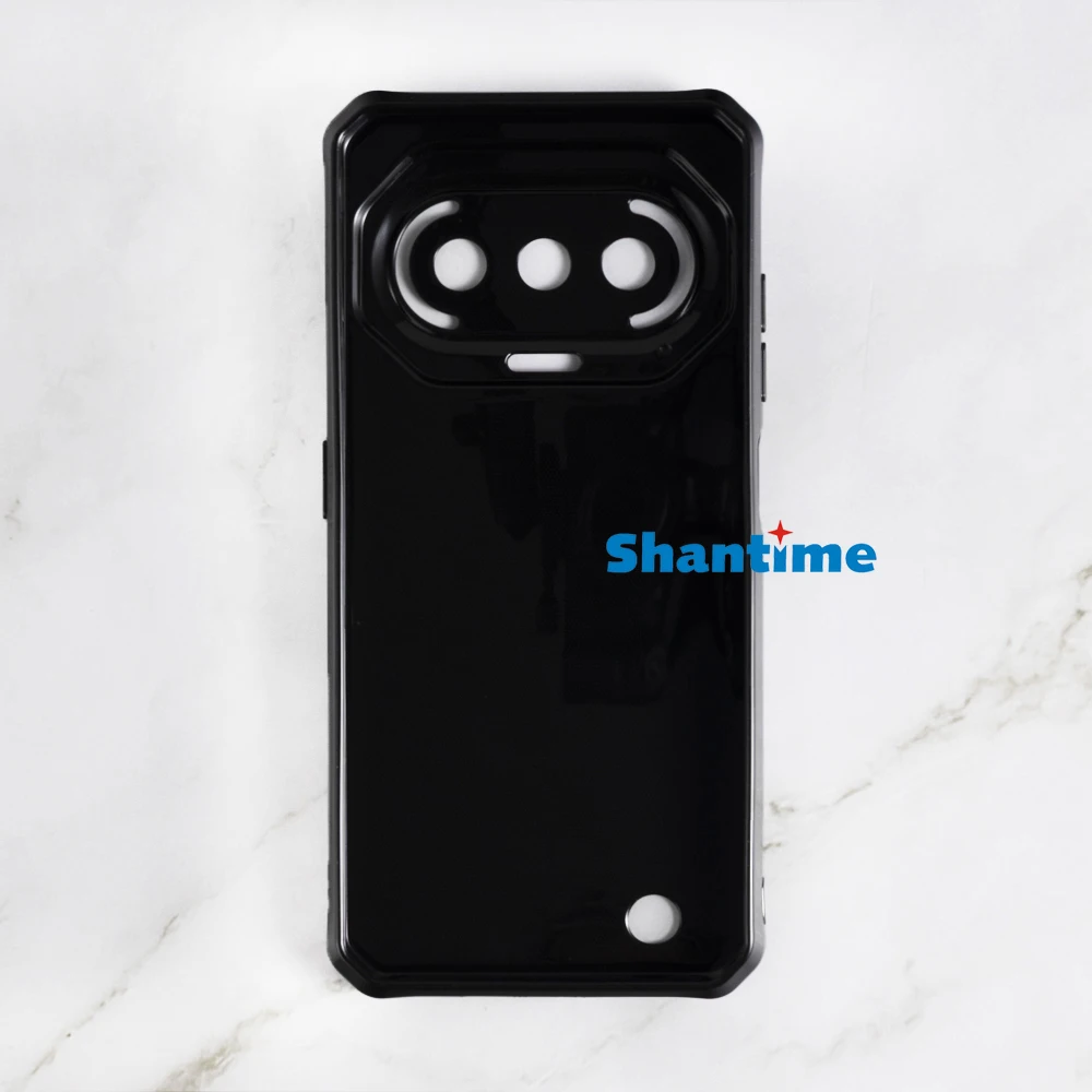 WXPPJ Cover per Fossibot F102 Custodia + [2 Pezzi] Pellicola Vetro Temperato, Nero Anti-Caduta Bumper Morbido Silicone TPU Protezione Case per