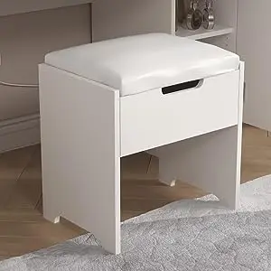 Makeup Vanity with Mirror and Lights, Front View