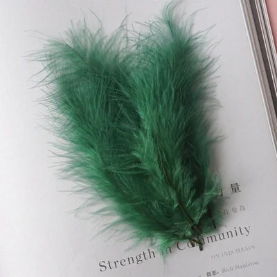 50pcs Fluffy White Turkey Feathers for DIY Wedding Dress and Jewelry Decor