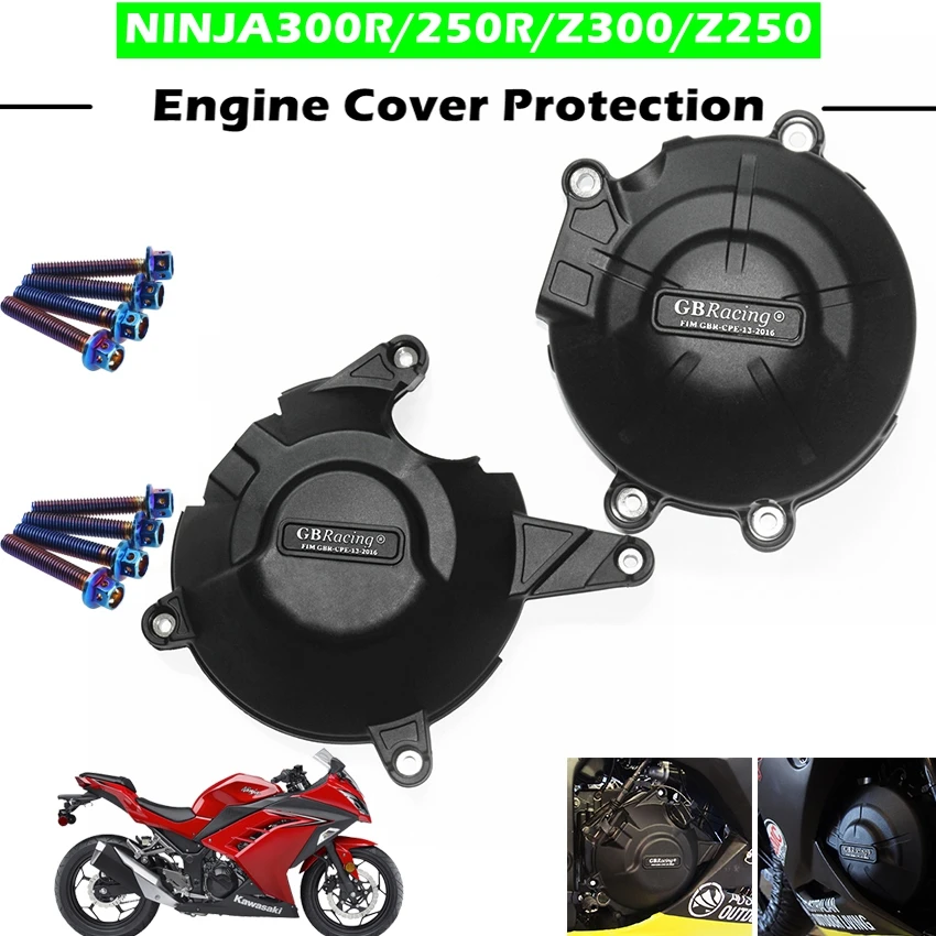 Motorcycles Engine cover Protection case for case GB Racing For KAWASAKI Z300 Z250 NINJA300 NINJA250 GBRacing Engine Covers