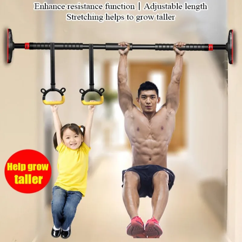Household Indoor Children's No Perforated Pull-up Fitness Equipment Non Damaging Wall Anti Slip Horizontal Bar Fitness Equipment