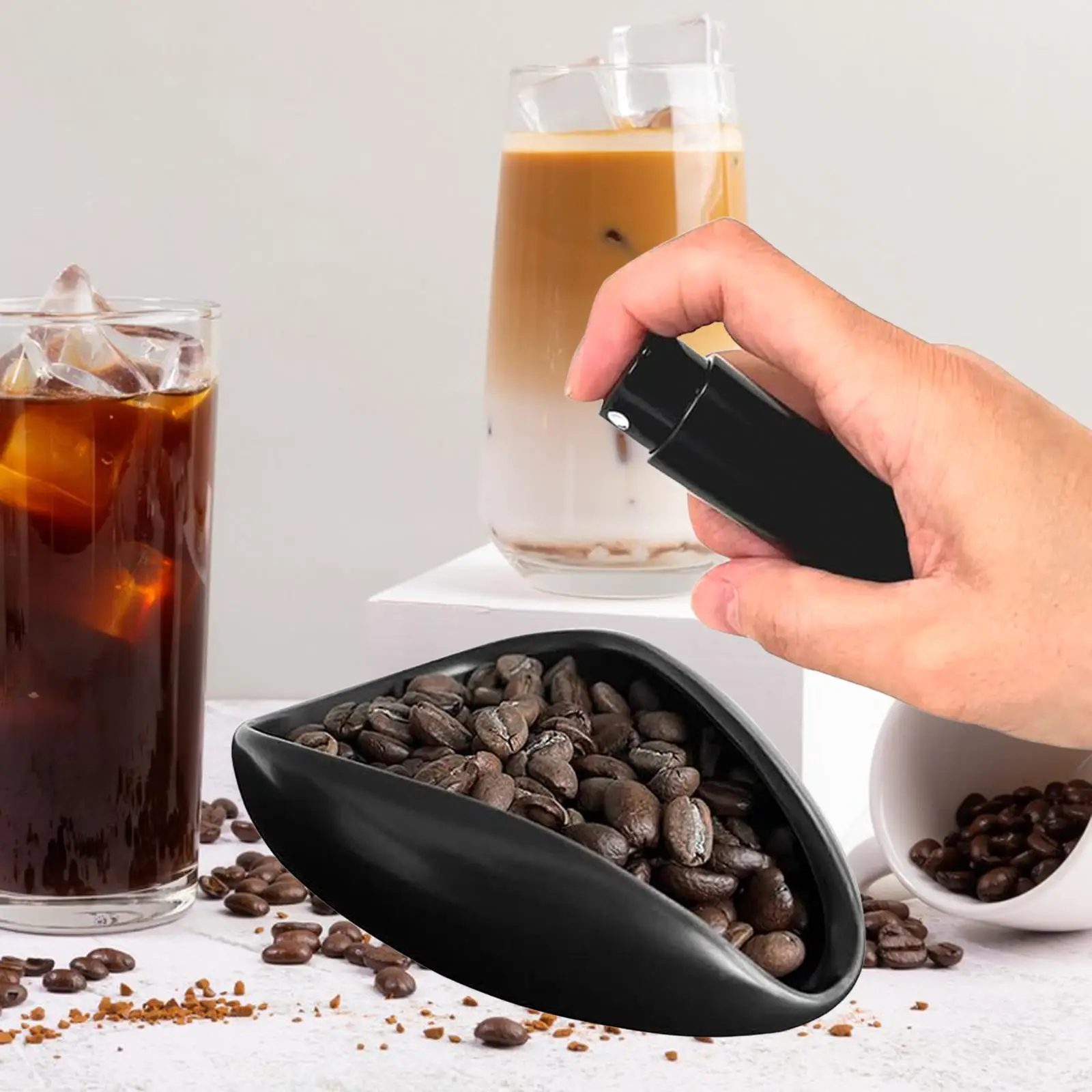 Coffee Bean Dosing Cup Ceramic Mini Coffee Sample Tray Dosing Accessory for Family Dining Room Shop Teahouse Hotel coffee accessories