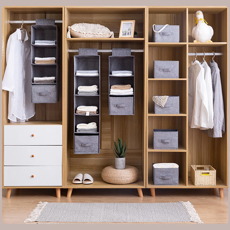 Cabinet Organizer Hanging underwear finishing storage closet wardrobe storage rack shelf storage box drawer box 6