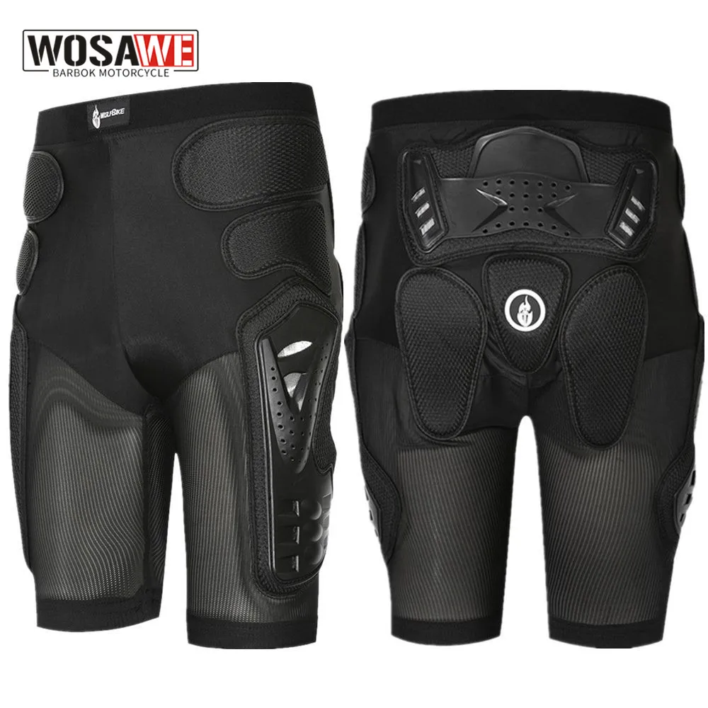 WOSAWE Breathable Motocross Knee Protector Motorcycle Armor Shorts Skating Extreme Sport Protective Gear Hip Pad Pants hip protector