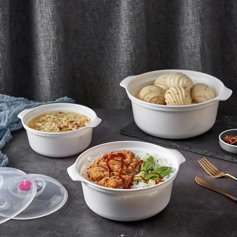 Microwave Oven Special Box Heated Soup Pot Rice Steamed Hot Steamed Buns With Lid Eco-friendly Food Grade Kitchen Tool microwave oven box