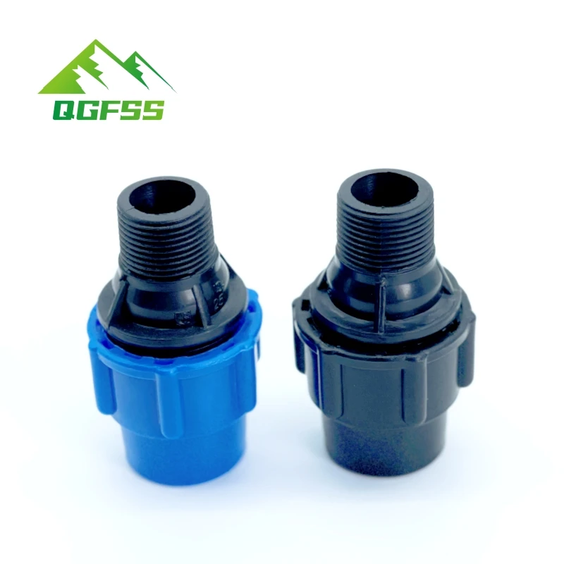 

Plastic PE Tap Water Irrigation Water Pipe Quick Connector Female Male Thread to Pipe 20mm 25mm 32mm 40mm 50mm 63mm