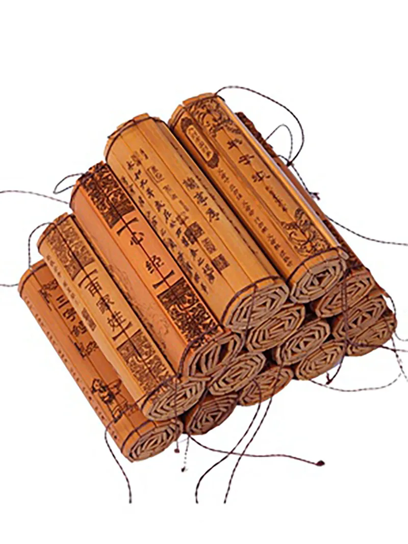 Classical Bamboo Scroll Slip Slips, Ancient Chinese Folk, Home Decor, Diamond Sutra, The Sixty-six Stratagems Gift