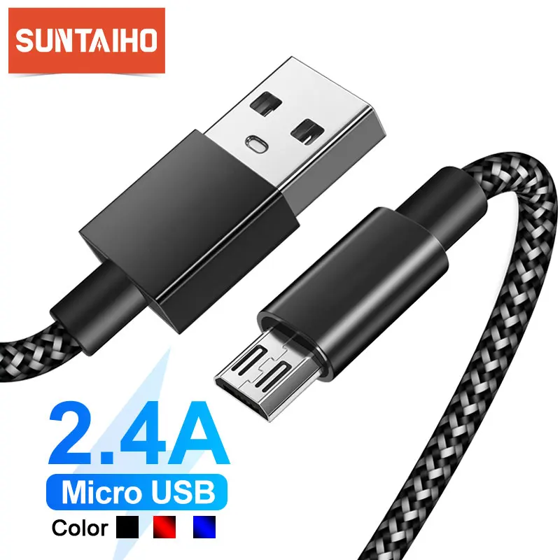 Suntaiho Micro USB Cable Fast Charger For Xiaomi Redmi Note 5 Honor Samsung HTC Android Mobile Phone Charger Data Cable Cord3PCS