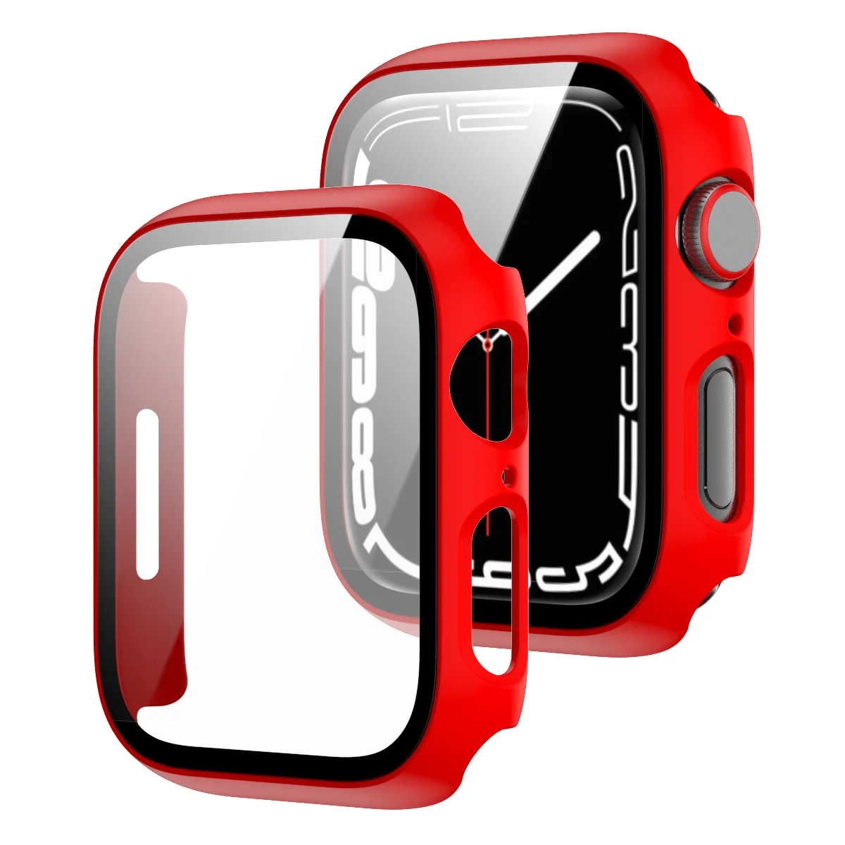 Durable Glass Screen Protector & Protective Bumper Case for Apple Watch Accessories