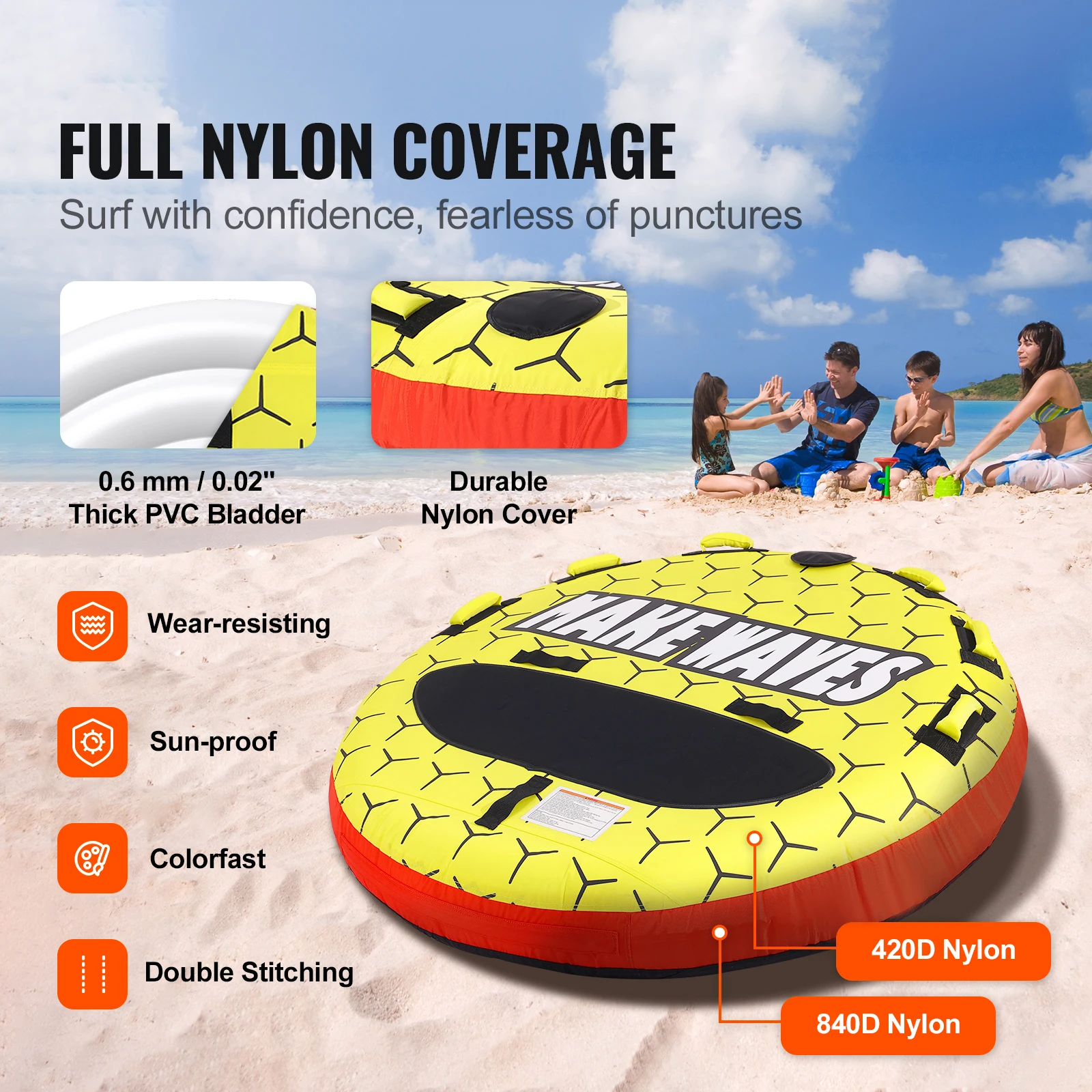 SucceBuy 63" Towable Tube 2