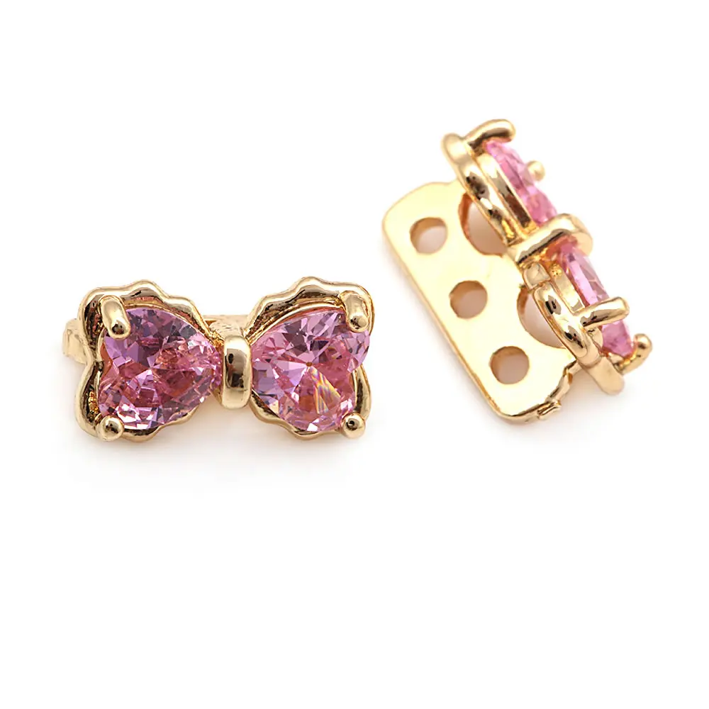 10 Uds. De latón con 3 agujeros, pulseras con nudo de lazo, collares, cuentas espaciadoras, materiales para hacer joyas Diy, sitio web oficial Rosediy - details 10