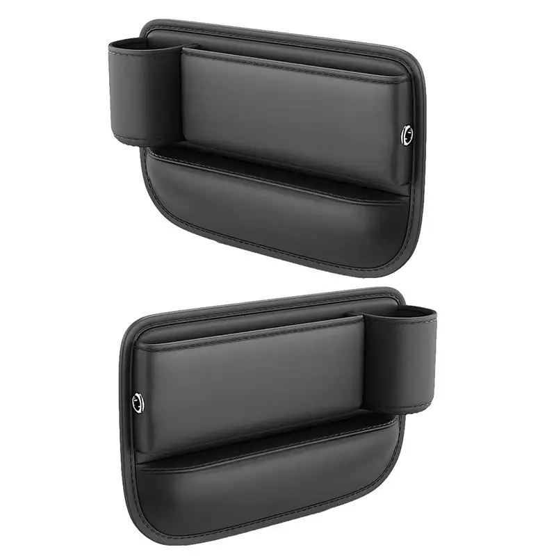 

Car Seat Storage Box Auto Seat Gap Filler Organizer Multifunction Console Crevice Filler With Cup Holder auto interior storage