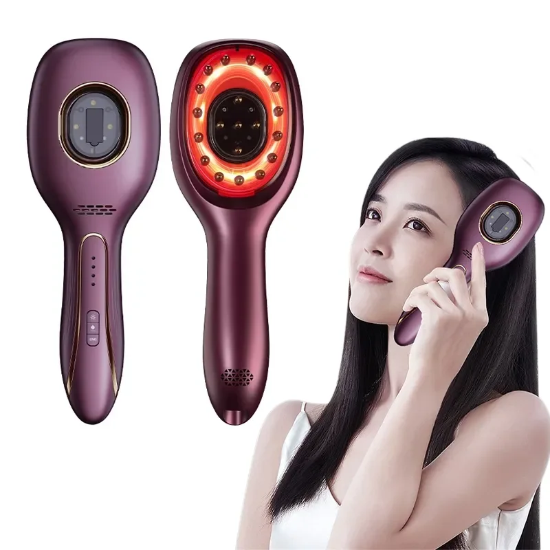 EMS Electric Massage Comb LED Photon Therapy Anti Hair Loss Liquid