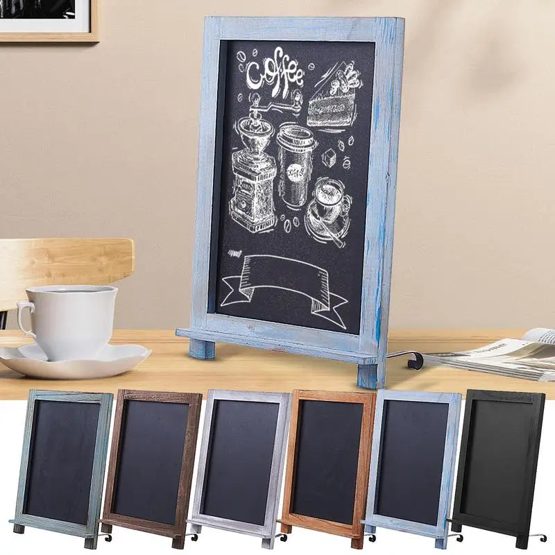 

Mini Chalkboard Portable Mini Magnetic Chalk Board Sign Rustic Solid Wood Frame Waterproof Chalkboard For Outdoor Sign Restaurt