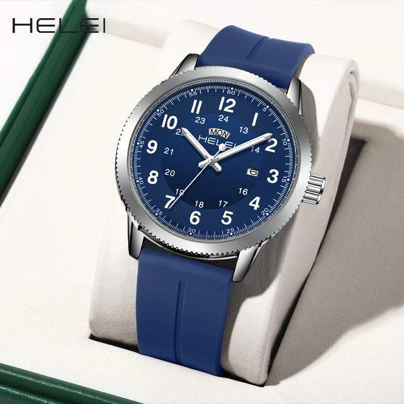 HELEI hot models trend gorgeous KHAKIFIELD field series multifunction quartz movement 2024 men's quartz watches men's watches helei new business style khaki field field series multifunction quartz movement 2024 hot models men s quartz watches men s watch