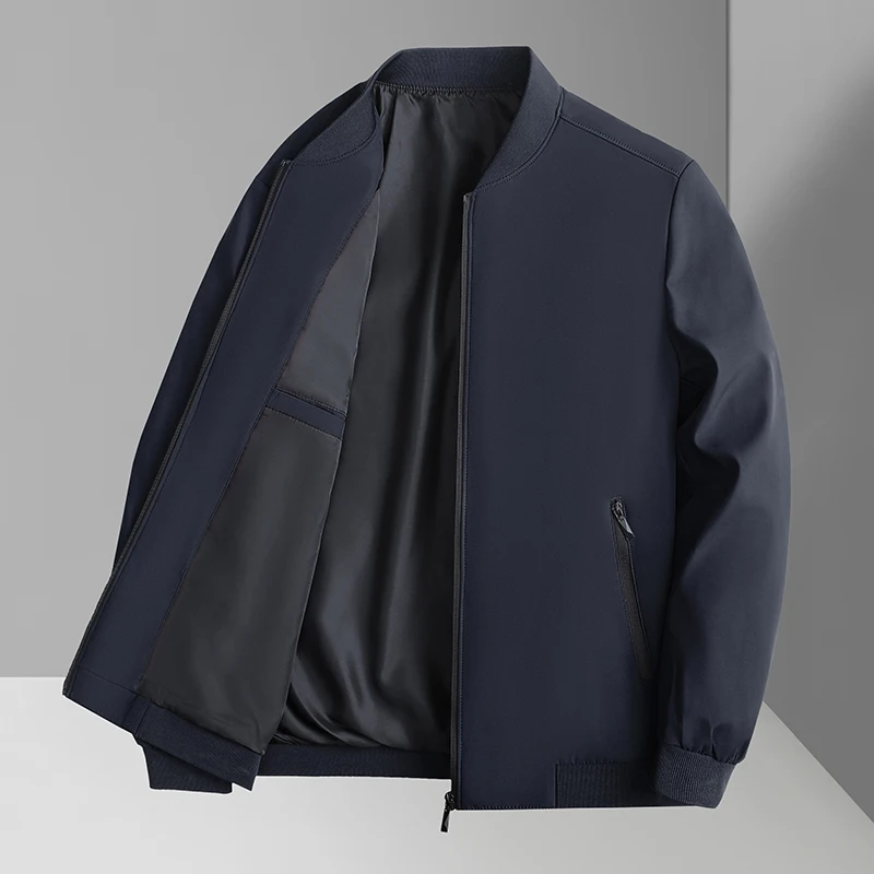 thumbnail image 1 of Abrigos masculinos, rompevientos sencillo, abrigo de estilo británico, nueva moda de primavera y otoño, chaqueta para hombre, chaquetas de bombardero, ropa de calle informal de negocios, 1 of 4