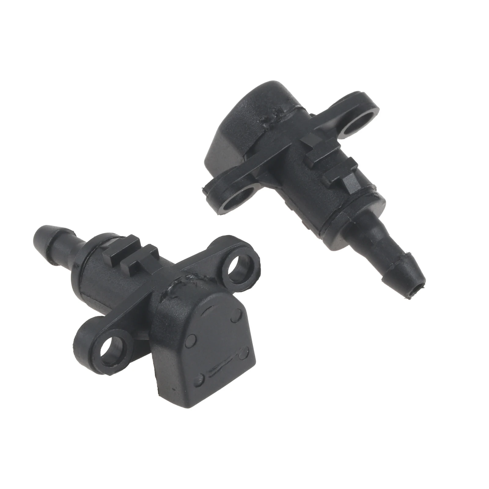 2Pcs Black Plastic Auto Car Front Windshield Wiper Washer Sprayer