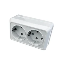 White Wall Mount Socket EU Standard Electrical Outlett Ground Vintage Surface Power Socket Plugs Flame Retardant Plastic - Image 5