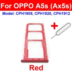 Sim Card Tray Holder Replacement and Repair Part - Card Slot Reader Adapter (A5s (AX5s) Red)