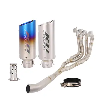 60.5MM Exhaust System Motorcycle Muffler Escape Header Front Link Pipe DB Killer For BMW S1000RR 2010-2018 S1000R 2015-2018