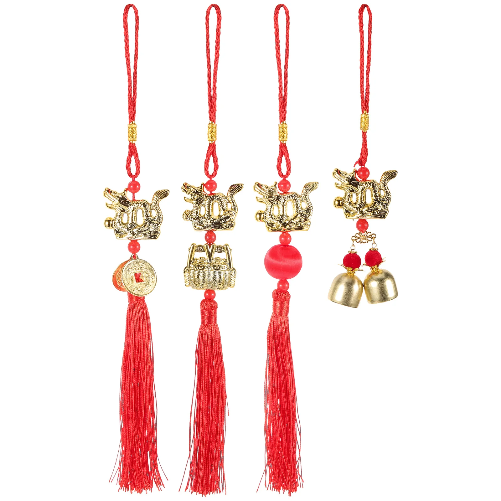 

Chinese Style Tassel Dragon Pendant Pendant For Car Hanging Pendant Bonsai New Year Decorations (Mixed Style)
