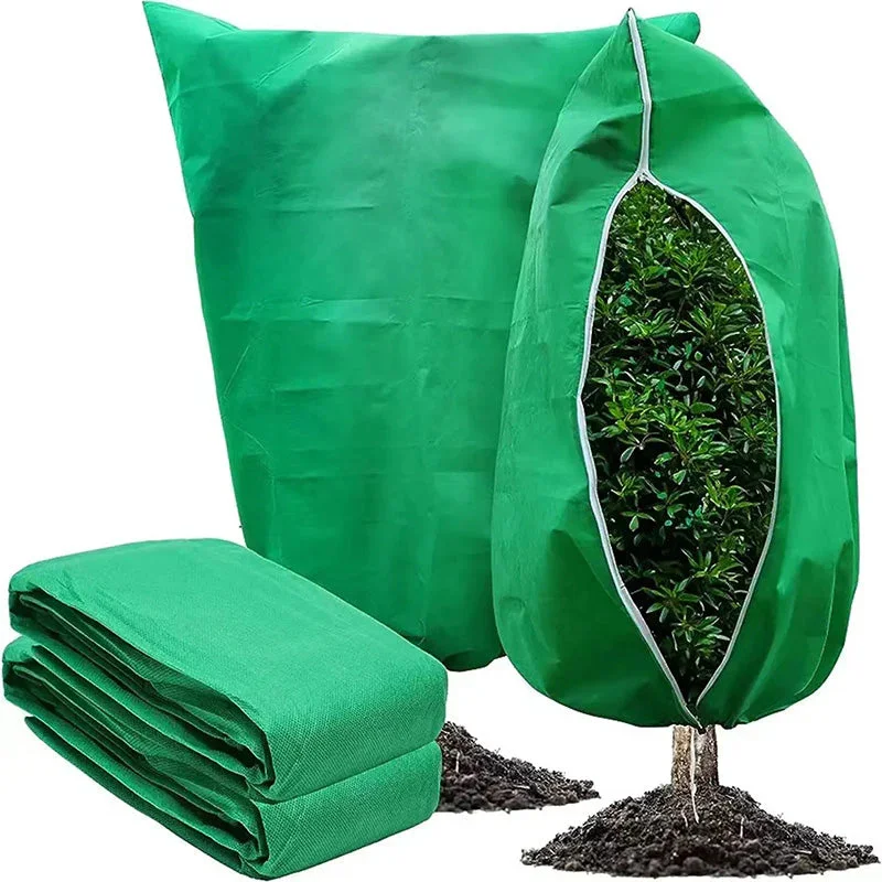 Plant Covers Freeze Protection Covers Bags Large Frost Blankets for Plants Frost Cloth Plant Tree Covers with Zipper Drawstring