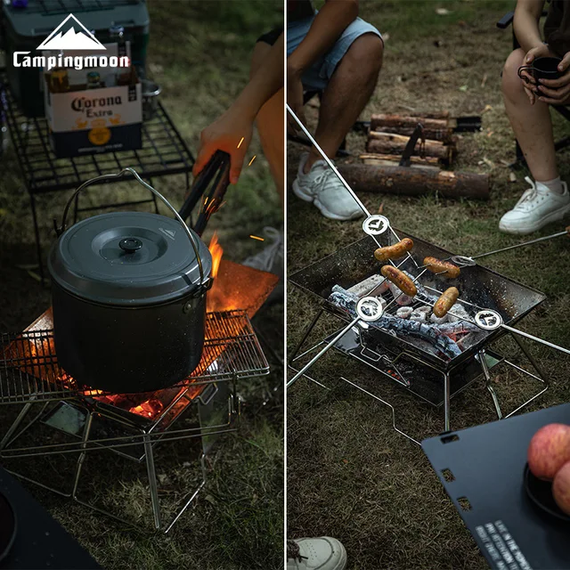 Large Folding Stainless Steel BBQ Grill 2