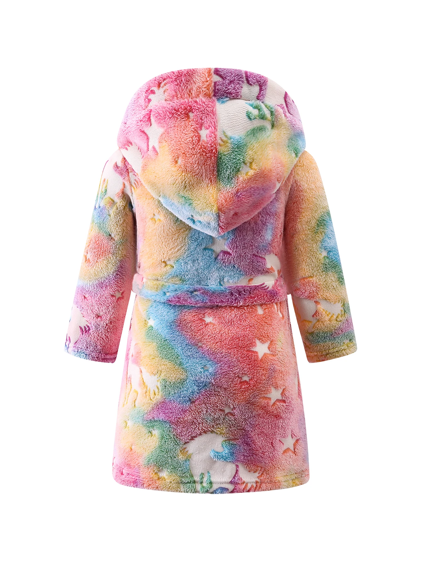 Winter Children's Flannel Bathrobe High-Density Fabric Luminous Cute Printed Pattern