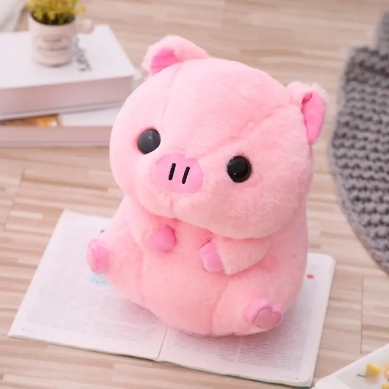 35cm Kawaii Pig Plush Toy Creative Stuffed Animals Pink Piggy Doll Girl Birthday Toys Girlfriend Cute Gift