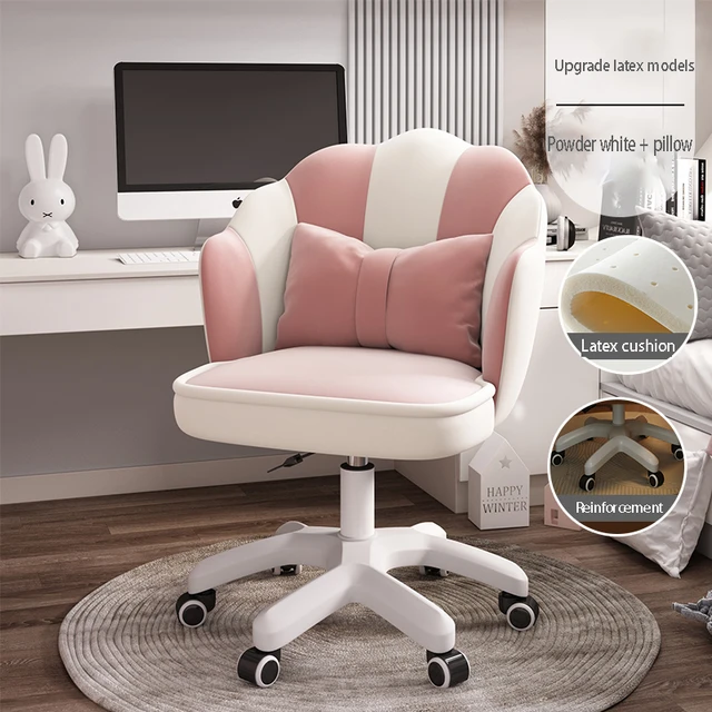 Pink And White Office Chair