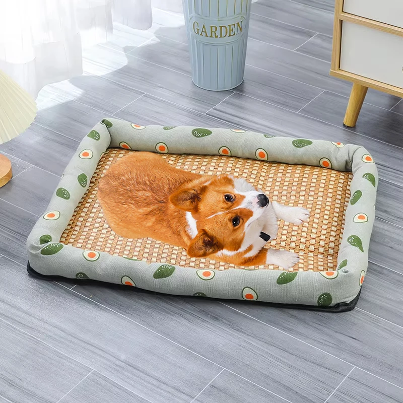 Summer Rattan Cat Bed Comfortable Pet Ice Mat For Cats Small Dogs Cat Nest Mat Kitten Puppy Beds Cushion Pets Supplies_voghion.com