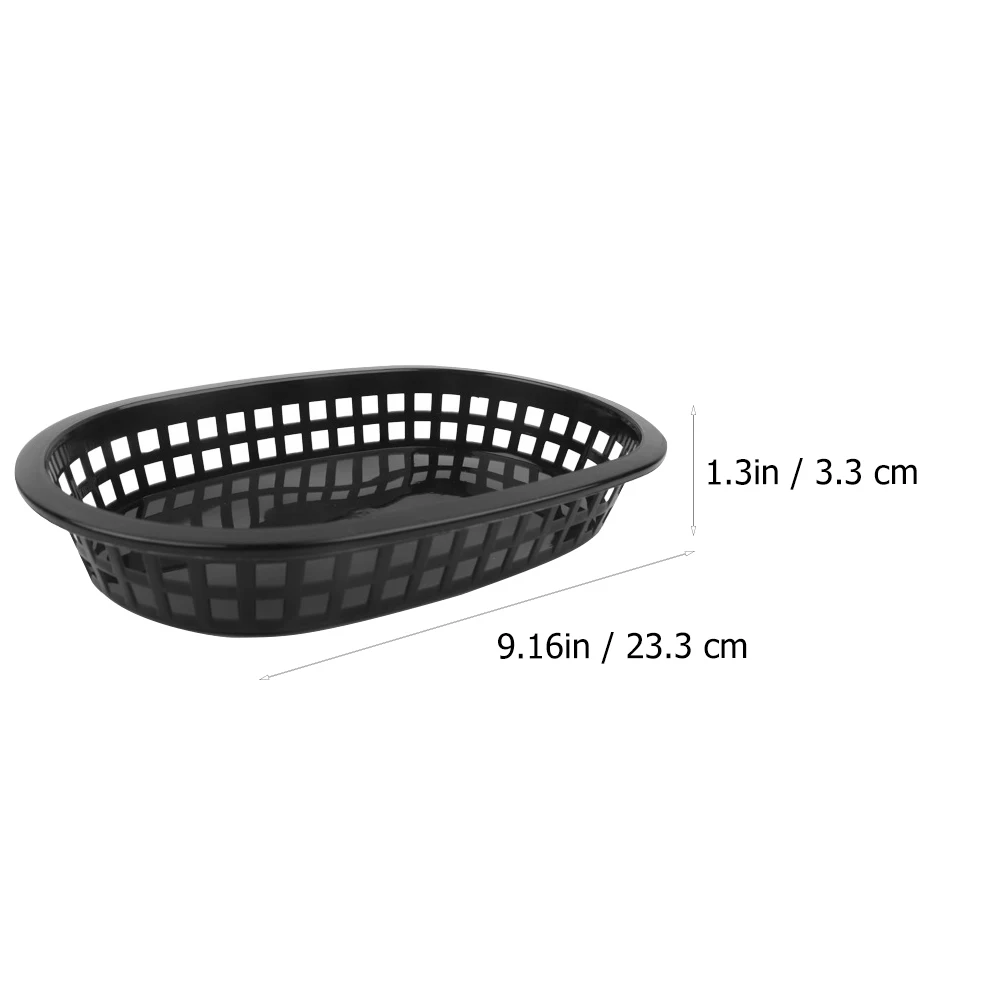 12Pcs-Plastic-Fries-Burger-Baskets-Fast-Food-Baskets-Boat-Shaped-Trays-Fried-Chicken-Basket-Fruit-Plate.jpg 12 db Műanyag Krumpli Burgerkosarak Gyorséttermi Kosarak Csónak Alakú Tálcák Sült Csirke Kosár Gyümölcslemez Nappali Snack Tányér - Image 6