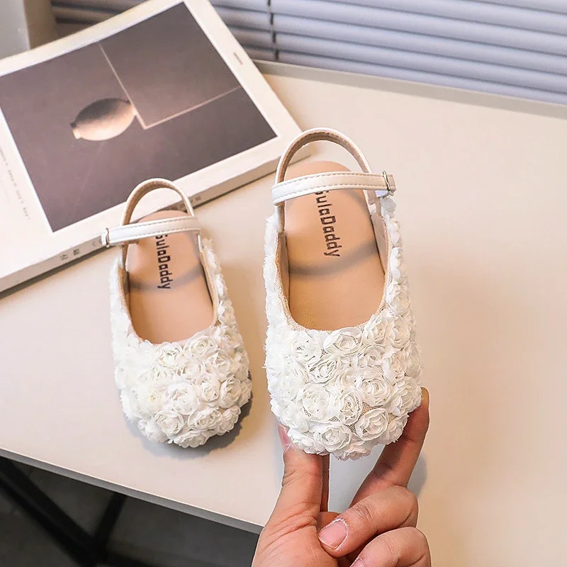 Girls Summer Flat Sandals Wedding Party Kids Casual Shoes