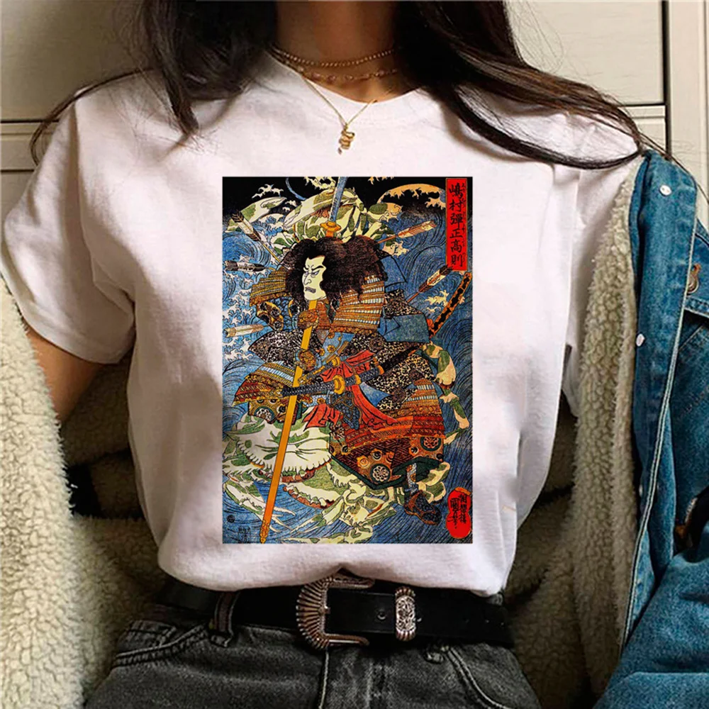 

Топ Samurai, Женская смешная комиксная футболка, Женская забавная графическая одежда y2k