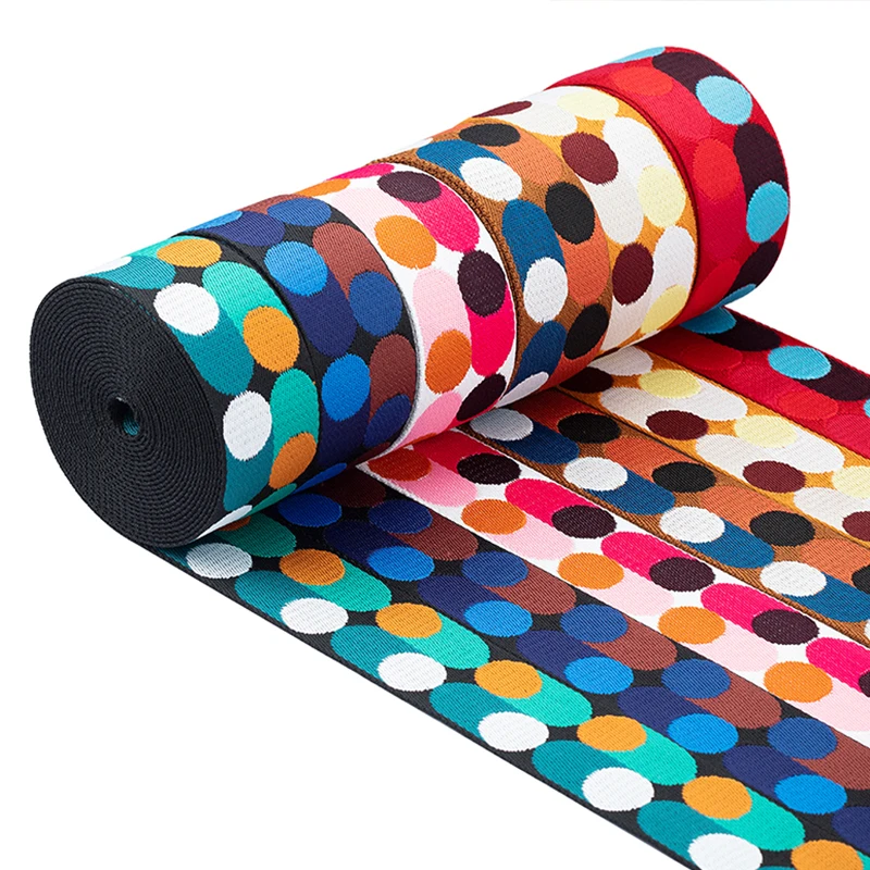 Fashion Polka Dot Nylon Webbing Straps for Bag Belt 5 Meter 25/50mm