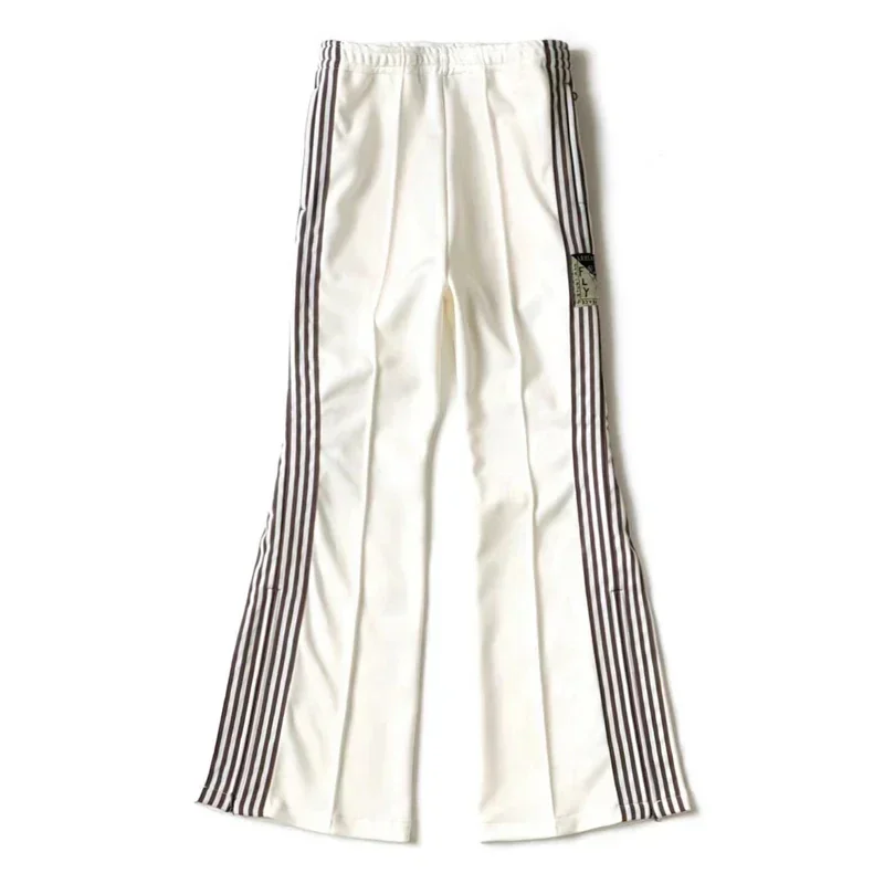22aw Kapital Hirata and Hong Japan Style Tricolor Polyester Side Zipper Vertical Stripe Elastic Casual Popular Loose Pants 4